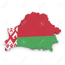 Flag of belarus is red over green (1:2) with white stripe along the mast (1/9 length). 3d Illustration Map Outline Of Belarus With The Belarusian Flag Stock Photo Picture And Royalty Free Image Image 58511025