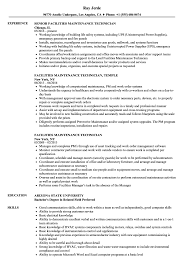 Proficiency in microsoft office and property management software. Facilities Maintenance Technician Resume Samples Velvet Jobs