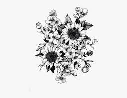 Black and white symmetric flower with leaves tattoo. Tattoo Sketch Flower Drawing Sunflower Png Free Photo Black And White Flower Tattoo Designs Transparent Png Transparent Png Image Pngitem