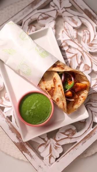Mushroom Kathi Roll