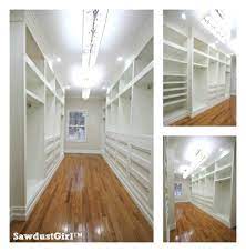 There's no sanding involved, so as far as woodworking is concerned, this is one of the easiest ones to do! Master Closet Plans Sawdust Girl