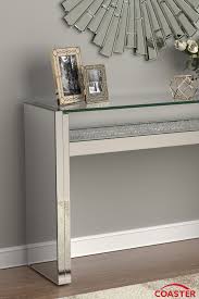Contemporary Mirrored Console Table In 2020 Mirrored Console Table Coaster Fine Furniture Furniture
