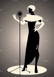Lady Singer I In Shadows Silhouette Art Singer Creative Painting