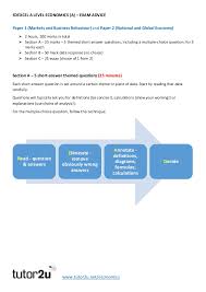 Plan for a convincing argument and a clear structure to link your points. Edexcel A Level Economics Exam Advice