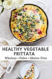 Healthy Vegetable Frittata Recipe Vegetable Frittata Vegetable Frittata Healthy Paleo Recipes Breakfast