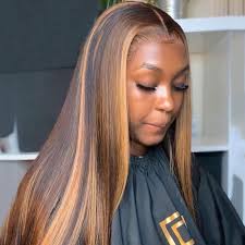 They can be concentrated in one area and made into a beautiful ombre. 4 30 Highlight Colored Human Hair Wigs Pre Plucked 4x4 Closure Human Hair Wigs Ombre Remy Frontal Wig For Black Women From Dilys Hair 49 85 Dhgate Com