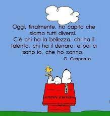 Oggi Ho Capito Che Siamo Tutti Diversi Snoopy Sonno Citazioni Divertenti Citazioni Divertente