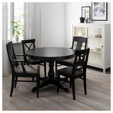 Ingatorp Ingolf Table And 4 Chairs Black Nolhaga Gray Beige Ikea Black Round Dining Table Black Kitchen Table Dining Table