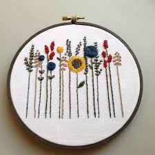 Stitching video showing colonial knots. Floral Hoop Art Wildflower Hand Embroidery Embroidered Etsy Diy Embroidery Patterns Floral Embroidery Patterns Embroidery Designs