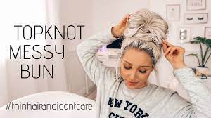 Extra small hair bun maker for kids, 6 pcs chignon hair donut sock bun form for girls, mini hair doughnut shaper for short and thin hair (small size 2 inch, beige) 339 $6 98 ($6.98/count) How To Huge Top Knot Messy Bun With Thin Fine Hair Thinhairandidontcare Youtube