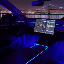 Quick add + view details. Buy Nestour 2021 Tesla Model 3 Y Interior Car Neon Lights Center Console Dashboard 2 Foot Lights Accessories Tesla Ambient Lighting App Control Rgb Led Strip Lights With Multiple Scene Modes Online In Turkey B0937cmmw3