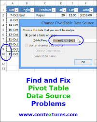Find And Fix Pivot Table Source Data Contextures Blog Pivot Table Data Computer Programming