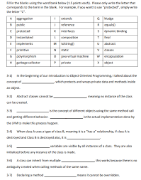 Think of a crossword type of game, where you might want to find words that start with a t but have an r as the third letter. Solved Fill In The Blanks Using The Word Bank Below 1 5 Chegg Com