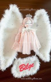 Akasya Melek Kanatli Kiz Bebek Kapi Susu Kanatli Akasya Susu In 2020 Baby Shoes Tutorial Clay Crafts Crafts