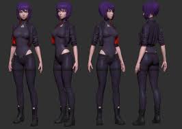 Artstation Ghost In The Shell Wip Olya Anufrieva In 2020 Ghost In The Shell Motoko Kusanagi Female Superheroes And Villains