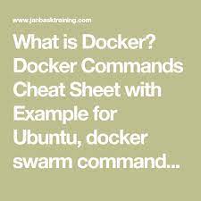 What Is Docker Docker Commands Cheat Sheet With Example For Ubuntu Docker Swarm Commands Docker Compose Cheat Sheet Docker En Cheat Sheets Cheating Dockers