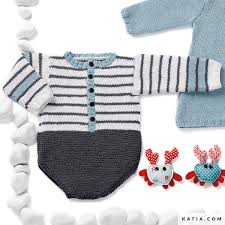 Barboteuse Layette Printemps Ete Modeles Patrons Katia Com Avec plus de 900 modèles de tricot gratuits au total, tu trouveras forcément ton bonheur. barboteuse layette printemps ete