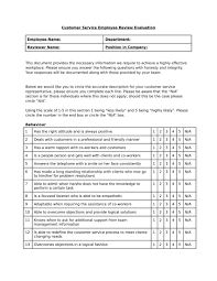 Self evaluation form of receptionist : Free 14 Customer Service Evaluation Forms In Pdf