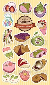 Japanese Desserts Sticker Sheet The Bakery Series Japanese Etsy Cute Food Drawings Japanese Snacks Japanese Dessert