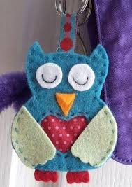 Tutoriels Et Modeles Faire Un Porte Clefs En Tissu Porte Clef Feutrine Le Hibou