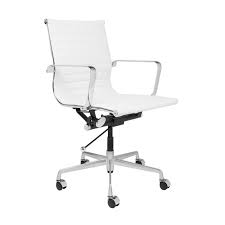 Soho Ribbed Management Chair White Laura Furniture In 2020 Mid Century Modern Office Chair Office Chair Design Office Chair