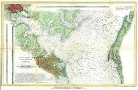1857 Coastal Map Nautical Chart The Patapsco River Chesapeake Bay And Baltimore Ebay