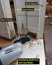Exterior Door Frame Repair Saw Out Rotted Section Door Frame Repair Exterior Door Frame Door Frame Molding
