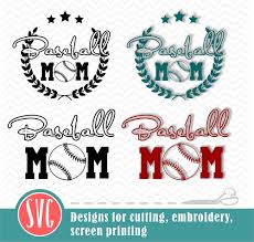 Baseball Mom 2 Designs Cutting File Graphic By Vector City Skyline Creative Fabrica