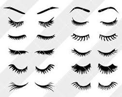 Set Of 10 Eyelashes Svg Eps Dxf Studio3 Png Jpg Clipart Silhouette Cameo Cricut Design Space Brother Scan C Silhouette Machine Cricut Silhouette Projects
