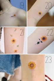 Delicately placed, the two sunflowers are facing the heavens symbolizing the hopeful spirit of mankind. 29 Small Sunflower Tattoo Ideas Designs Tattooglee