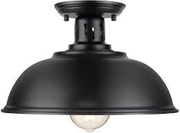 When working in a confined workspace, a lowlight garage, or a crammed basement, our selection of portable work lights and fluorescent light fixtures can make all the difference. Farmhouse Semi Flush Mount Ceiling Light Fixture E26 Base Industrial Black Pendant Lamp Shade Vintage Close To Ceiling Lighting For Kitchen Island Laundry Corridor Porch Foyer Hallway Entryway Amazon Ca Tools