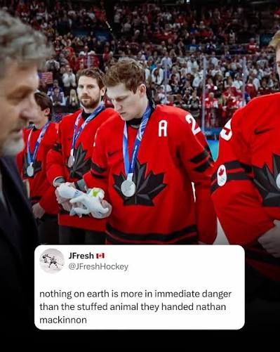 Nathan MacKinnon says he had to get off social media after Canada's Olympic  silver because every time he opened it, all he saw was himself 😬 (Via:  ESPN)
