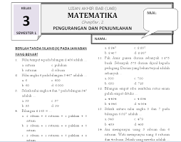 Check spelling or type a new query. Contoh Soal Latihan Soal Matematika Kelas 3 Sd Semester 2