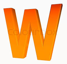Orange you glad for quizzes? Orange Alphabet Letter W 3d Isolated Stock Image Colourbox