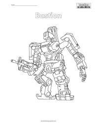 Overwatch coloring pages are great for the older kids. Bastion Overwatch Coloring Teaching Squared