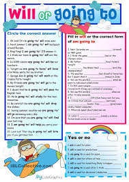 Will Or Going To English Grammar English Grammar Worksheets English Classroom