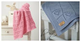 Making stuff for newborns and toddlers is so relaxing and rewarding! Lace Hearts Baby Blanket Free Knitting Pattern And Paid