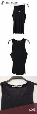 Nike Pro Dri Fit Athletic Tank Medium Nike Pro Dri Fit Black Athletic Tank Size Medium Nike Swoosh On Front Mesh On Upper Back Wh Nike Pros Athletic Tanks Tank