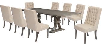 Finding 9 piece dining room set sometimes gives difficulties. Jefferson Weathered 9 Piece Dining Set Transitional Dining Sets By All In One Furniture Houzz
