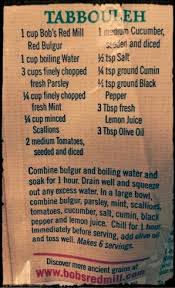 Tabbouleh Recipe Bob S Red Mill Tabbouleh Recipe Tabbouleh Bobs Red Mill