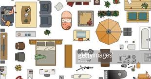 Colored Vector Illustration Of Furniture To Make A Floor Plan Of A Cafe Floor Plan Floor Plan Drawing Rendered Floor Plan