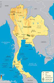 This Free Printable Labeled And Blank Map Of Thailand Pdf