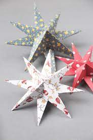 How to make christmas ideas from paper in a simple way. 3d Paper Star Christmas Decorations Gathering Beauty