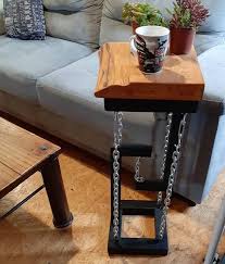 Tensegrity Decorative Table 32x12x12in High Corner Side Table Iron And Cypress Wood Side Table With Metal Legs In 2020 Cypress Wood Table Decorations Side Table Wood