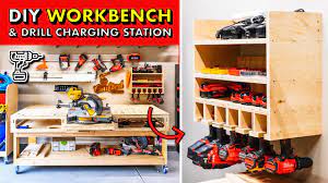 Organize tools + accessories on the job. How To Build A Diy Drill Charging Station And 2x4 Workbench Base Crafted Workshop