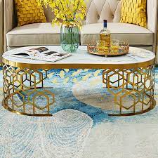 If your coffee table has shelves or covered and uncovered layers, it can also provide room for storage and decoration. Living Room Furniture Modern Design Marble Center Table Set Luxury Metal Hollow Gold Frame Coffee Table Buy Luxury Coffee Table Living Room Center Table Set Marble Center Table Product On Alibaba Com