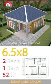 See more ideas about pelan rumah, pelan lantai, pelan rumah kecil. House Design Plans 6 5x8 With 2 Bedrooms Hip Roof House Plans 3d Small House Design Philippines Small House Design Plans Small House Layout