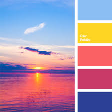 The wide range of warm hues makes this a great palette to play with. Color Of Sunset Color Palette Ideas