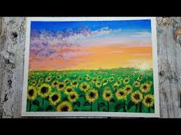 There is like a space of almost two inches of the. Easy Sunset Acrylic Painting For Beginners Sunset Landscape Painting Painting With Oil Paints