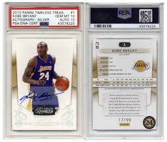 Kobe bryant's 20 year career with the los angeles lakers as a kobe bryant signed 2010 panini timeless treasures card — #17 of 99 in limited edition — psa. Sell 2003 04 Upper Deck Exquisite Patches Kobe Bryant Beckett Bgs 9 5